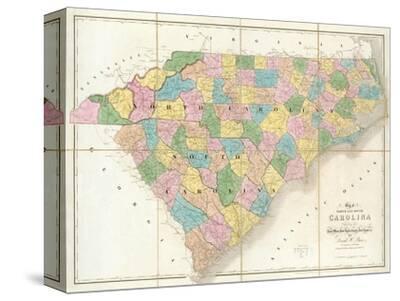 Map of North and South Carolina, c.1839 Stretched Canvas Print by way of David H. Burr photograph relating to Printable Map of South Carolina identify Map of North and South Carolina, c.1839 Stretched Canvas Print as a result of David H. Burr